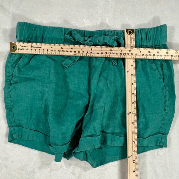J.Crew 100% Linen Tie-Front Pull-on Shorts Size 6 - Picture 3 of 4
